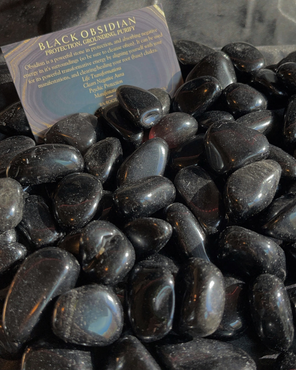 Black Obsidian Polished Crystal