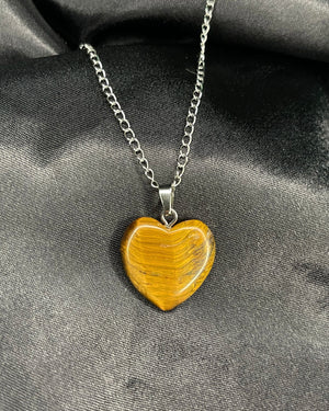 Crystal Carved Heart Necklace
