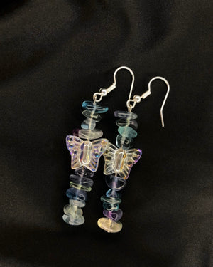 Fluorite Butterfly Earrings